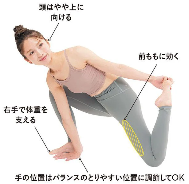 STEP3　左手で左足の甲を持つ