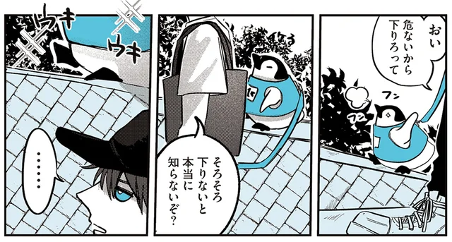 だからやめておけと！ 好奇心で高いところに登ったペンギンの末路は