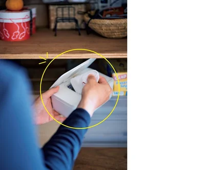 キッチン近くに厚手のウェットティッシュをスタンバイ