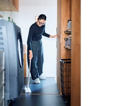 そのままキッチンの床まできれいに