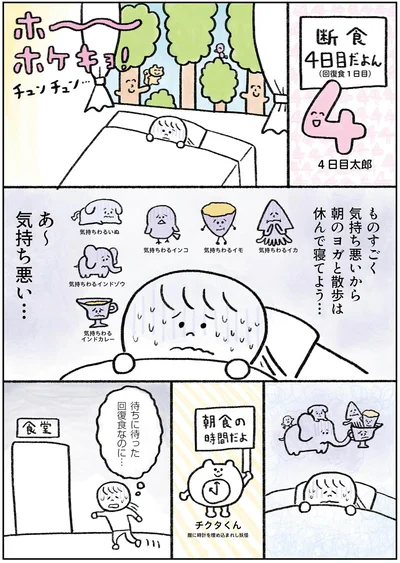 休んで寝てよう…