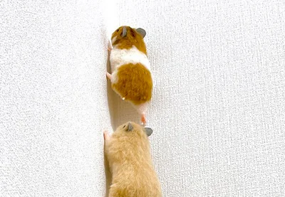 ふわふわの毛がリアルな、ぬくもりが伝わってきそうなハムスター