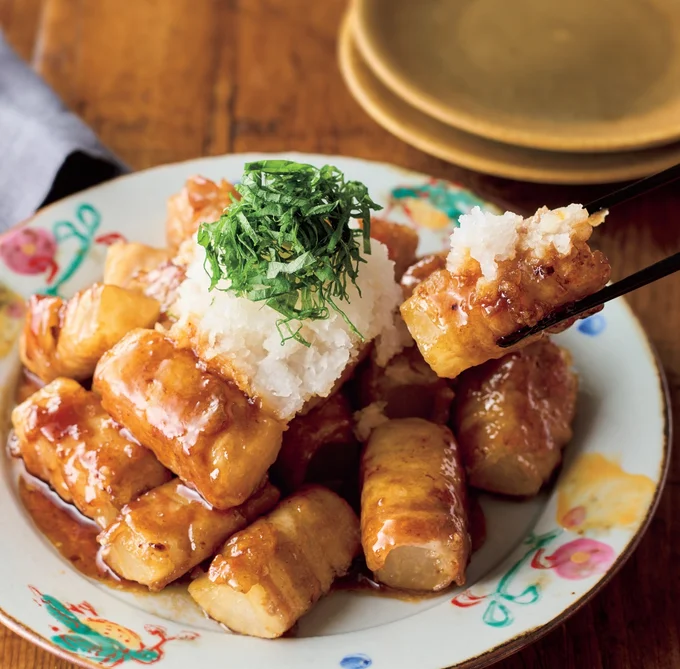 豚バラの脂とやわらか大根、甘辛たれが最高！「豚バラ大根巻き」【山本ゆりさんの冬野菜おかず】