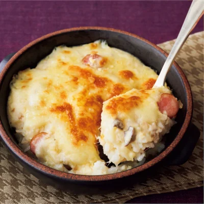 いぶりがっこ風味の長いもタルタルのドリア