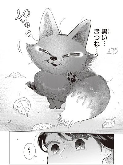 黒い…きつね…？