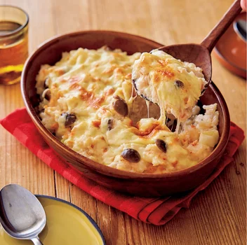 レンチン＆残りご飯で簡単！「きのこ明太クリームドリア」【基本の作り方つき】