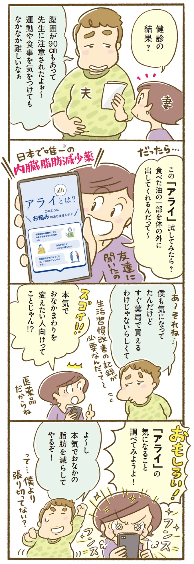 腹囲が90cmもあって先生に注意されたよぉ~