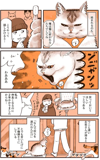 不機嫌そうにしている