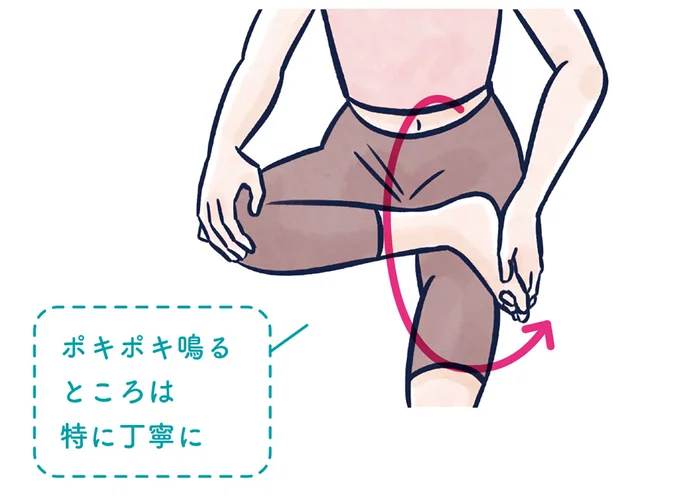 ゆっくり円を描くように