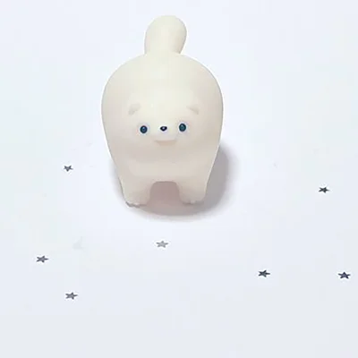 まっすぐな瞳のしろたぬき▶ふわっふわ…！（⇒次へ）