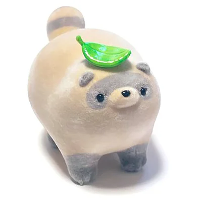 フロッキーでふわふわになったホンモノ（？）のたぬき▶後ろも…（⇒次へ）