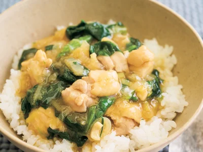 参鶏湯（サムゲタン）風あんかけ丼