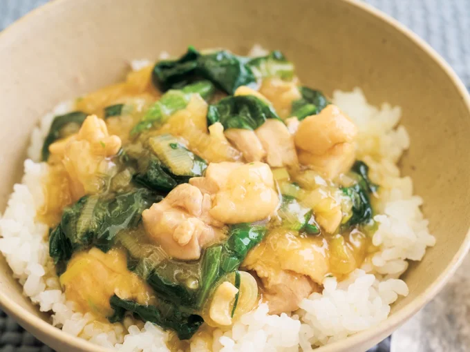 参鶏湯（サムゲタン）風あんかけ丼