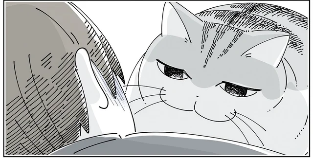 文句がある顔？ 慈愛の表情？ 体調の悪い飼い主のもとへ来た猫の話