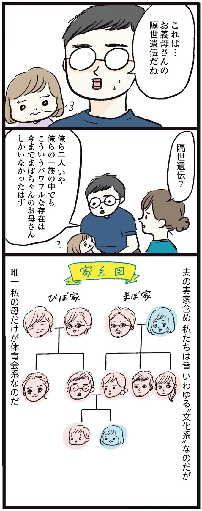 お義母さんの隔世遺伝だね