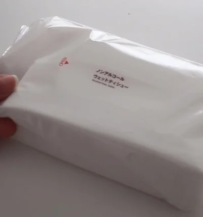 無印良品のノンアルコールウェットティシュー