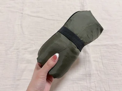 ゴムでまとめればコンパクト