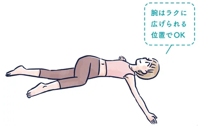 息を吐いてお腹をへこませる