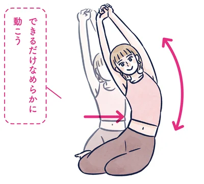 左右交互に5セット行う