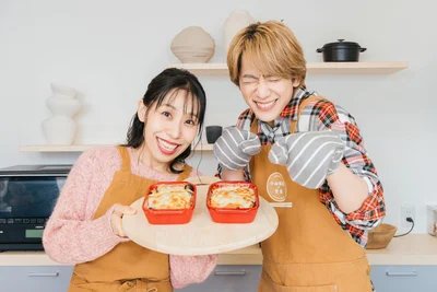 おいしそうに焼けたチーズに興奮！