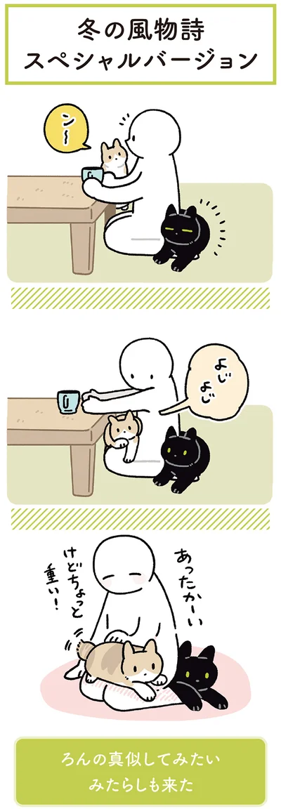 ろんの真似してみたいみたらしも来た