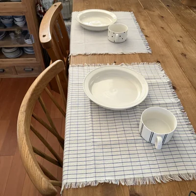 かわいいクロスを使えば、カフェっぽく　▶一番活用してるのは