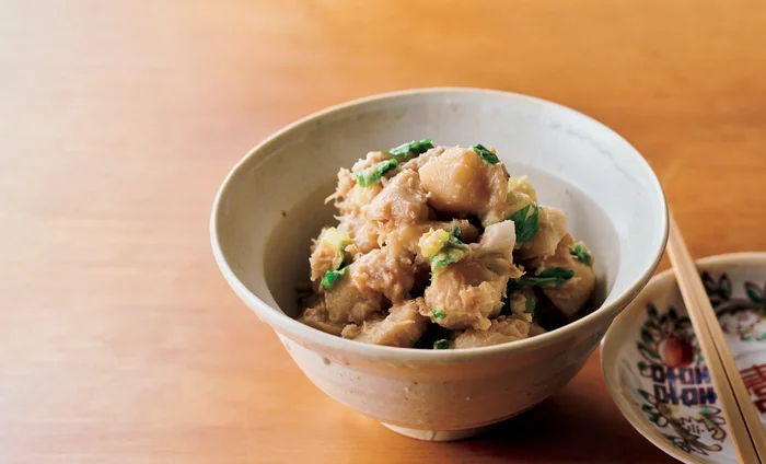 里芋をいつもと違う中華レシピで！【里芋の干しえび炒め煮】