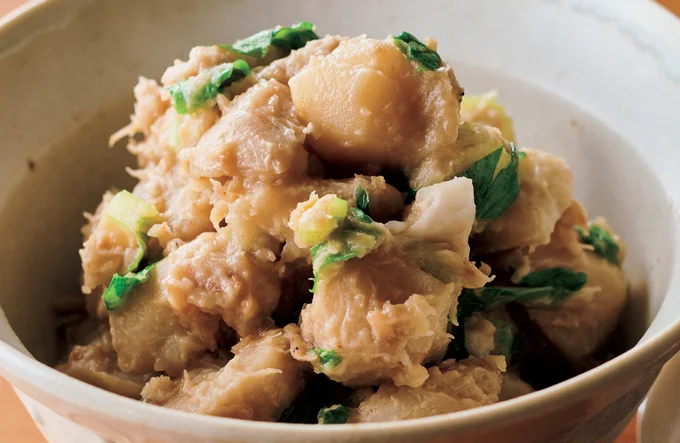 セロリの葉を使いましたが、小ねぎや香菜も合います