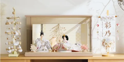 飾り付けできる親王ケース飾り・親王飾り「クリスタル煌舞絵巻」