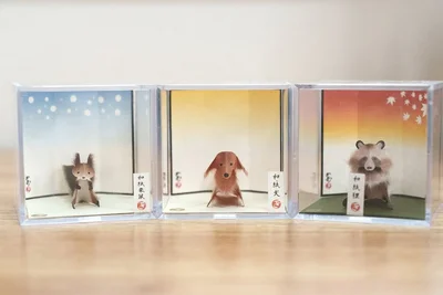 国内外で注目を集めています▶組み立て前の1枚の和紙（⇒次へ）