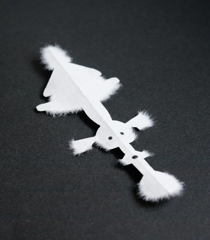 和紙で作るトイプードル（ホワイト）▶これがワンコになる！？（⇒次へ）