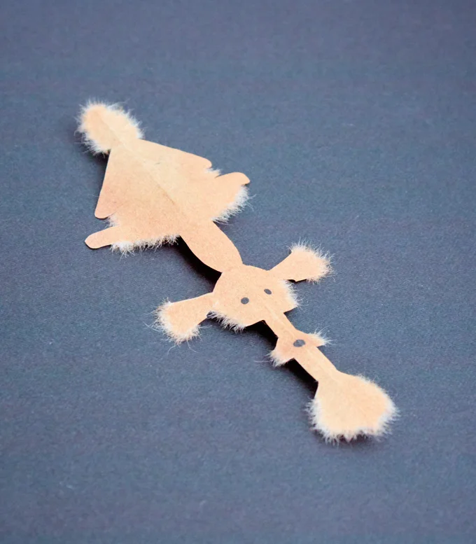 和紙で作るトイプードル▶のりは使っていないそうです（⇒次へ）