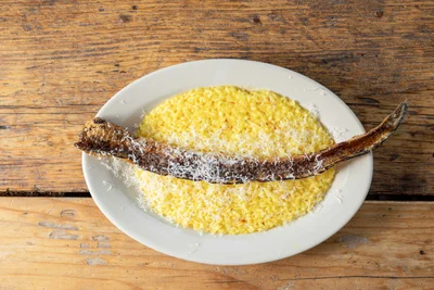 『GOOD MORNING CAFE 中野セントラルパーク』の「穴子のラケとミラノ風リゾット」。