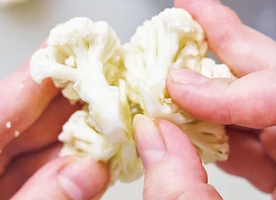 指で裂きましょう