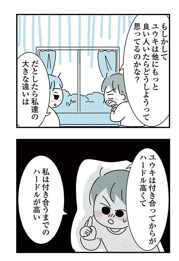 私は付き合うまでのハードルが高い