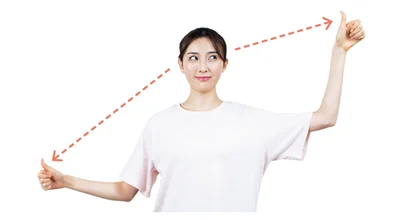 頭を固定し目線だけキョロキョロさせる