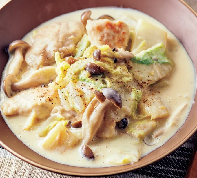 ささ身と白菜のクリーム煮