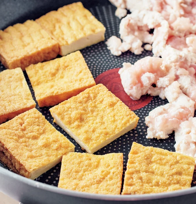 厚揚げを加えてさらにたんぱく質をアップ！