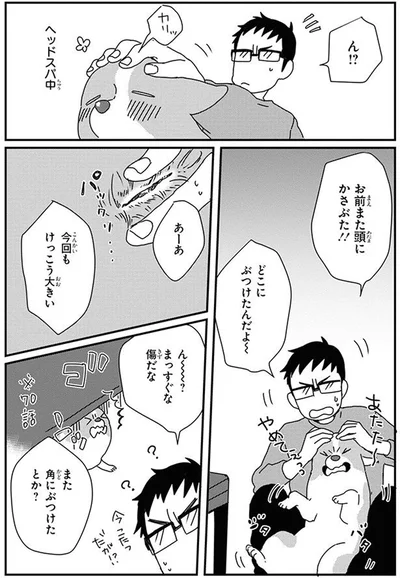 また角にぶつけたとか？