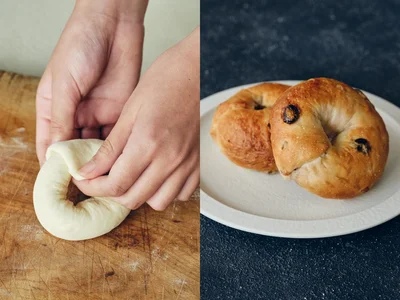 ヘルシー志向の高まりとともに、人気が再燃しているベーグルづくりも楽しめます。