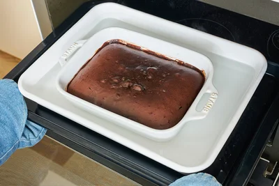 仕上げにココアパウダーをふる