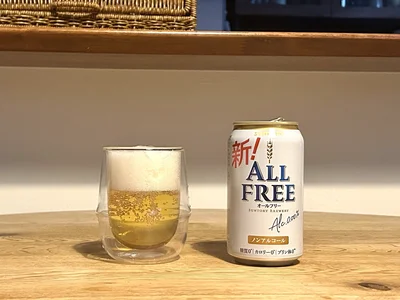 きめ細かい泡にそそられるノンアルコールビールテイスト飲料「オールフリー」