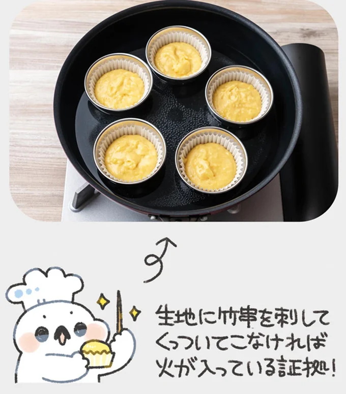 フライパンの底に1.5cm水をはって沸騰させたら3を並べる