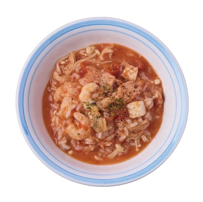 えのき1袋入った満足リゾット！