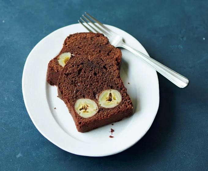 絵本にでてくるようなパウンドケーキを作りたくて「バナナショコラパウンドケーキ」