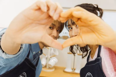 「これもかわいいじゃん！」と2人もお気に入りのショット