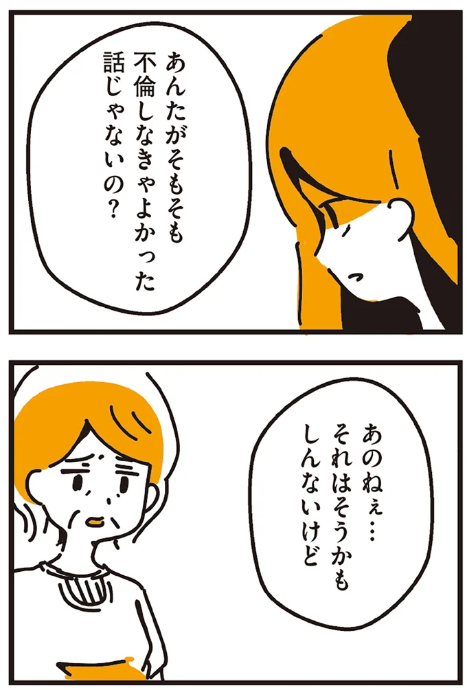 あんたがそもそも不倫しなきゃよかった話じゃないの？