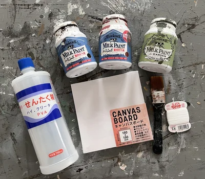 ストリングアートの材料　▶作ってみましょう