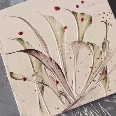 ペンキを飛ばして仕上げる　