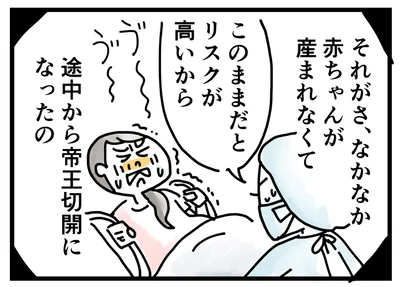 予期せぬ帝王切開に…